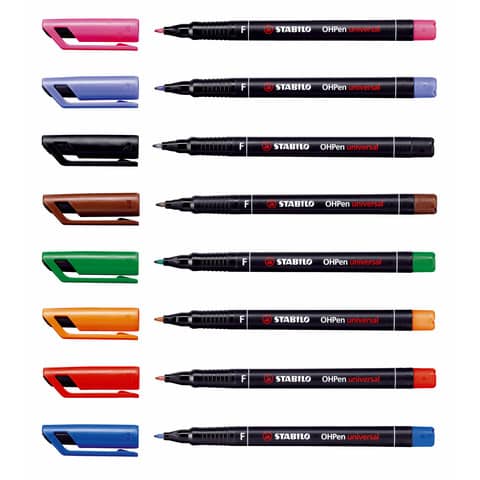 Penna Stabilo OHPen universal Fine (F) 0,7 mm nero 842/46